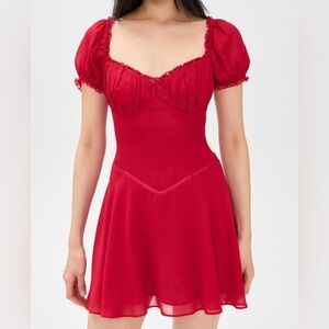Reformation NWT Red Ondine Mini Dress Size 4